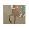 Toile peinte figurant un cheval indien de profil. Travail contemporain. LS6505B1086 17