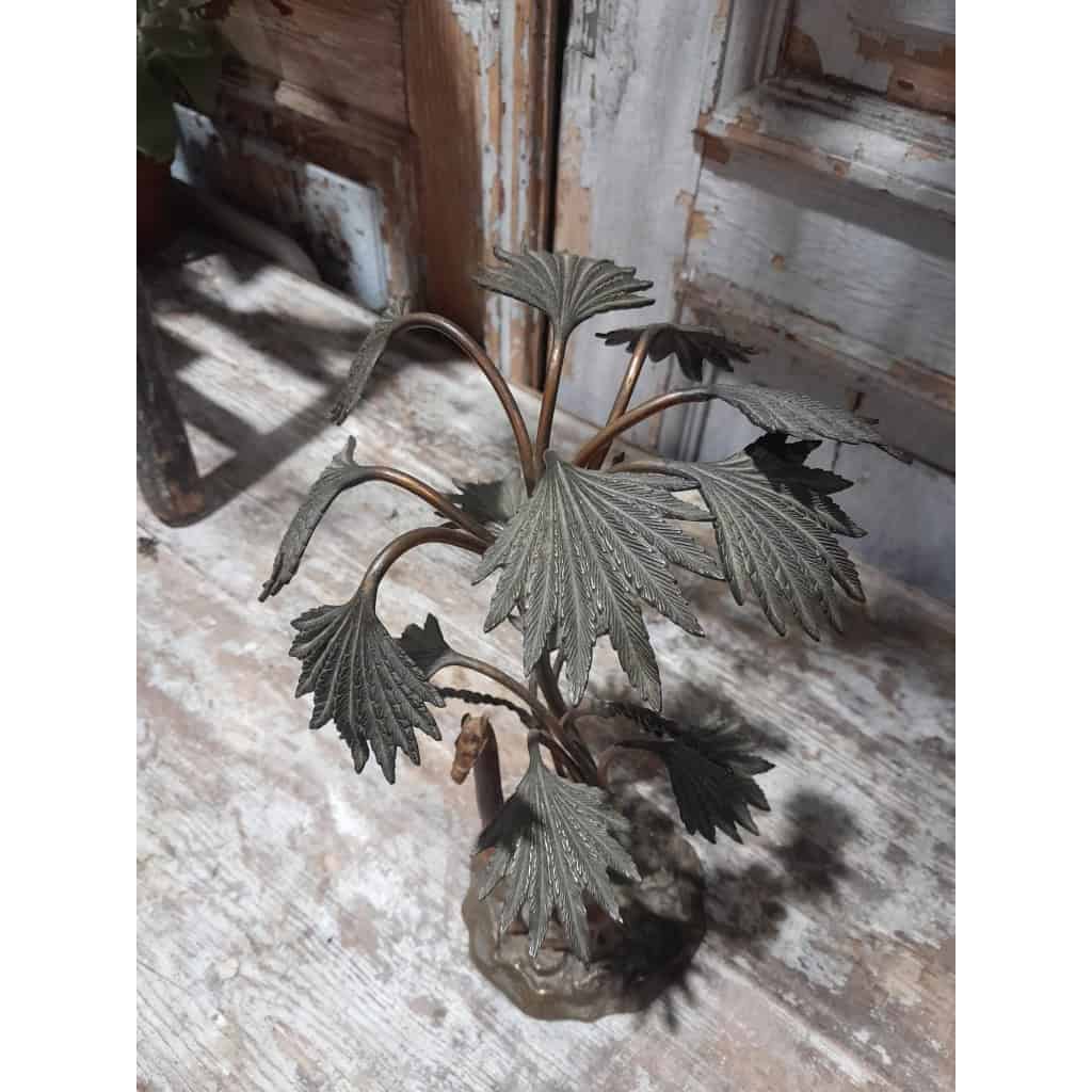 Ensemble ornemental, girafe et palmiers, bronze, début XXÈME 7