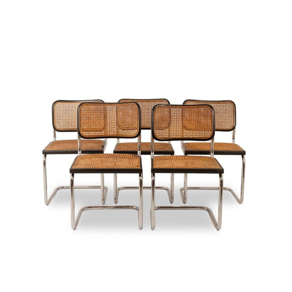 Marcel Breuer. Série de 5 chaises modèle « Cesca ». Années 1970 LS5349 3