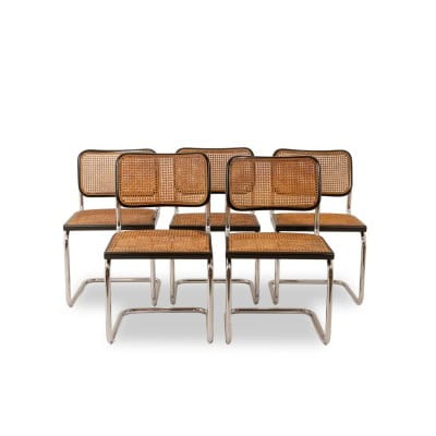 Marcel Breuer. Série de 5 chaises modèle « Cesca ». Années 1970 LS5349 Marcel Breuer. Série de 5 chaises modèle « Cesca ». Années 1970 LS5349