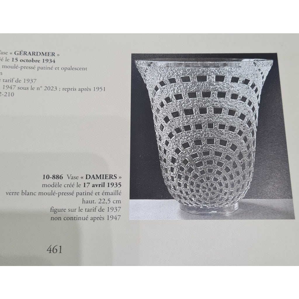 René LALIQUE – Vase « Damiers » créé en 1935 4