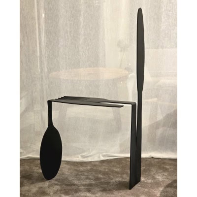 Console françaises en fer forgé, 1980s, pièce unique