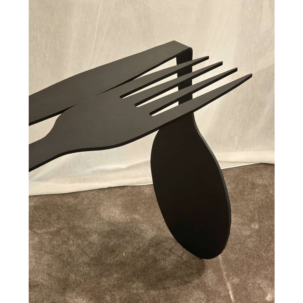 Console françaises en fer forgé, 1980s, pièce unique 7