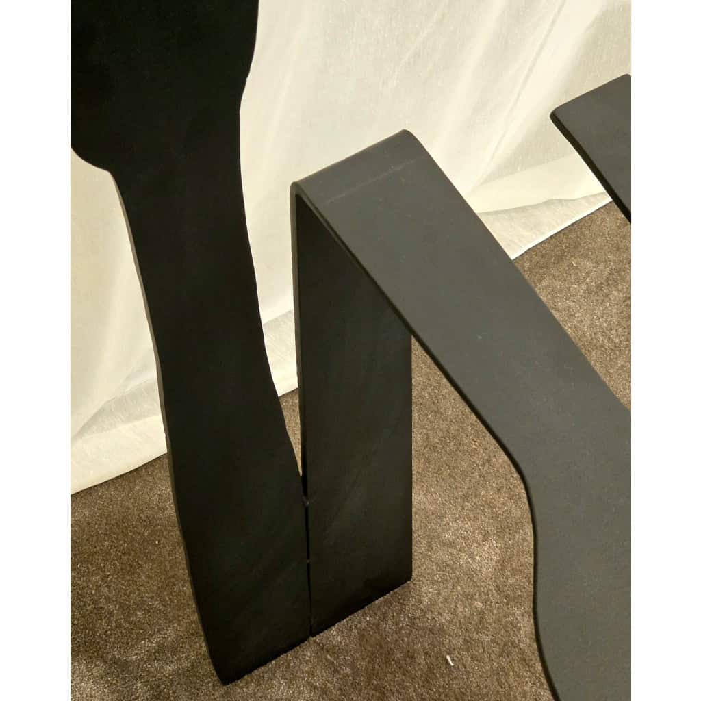 Console françaises en fer forgé, 1980s, pièce unique 11