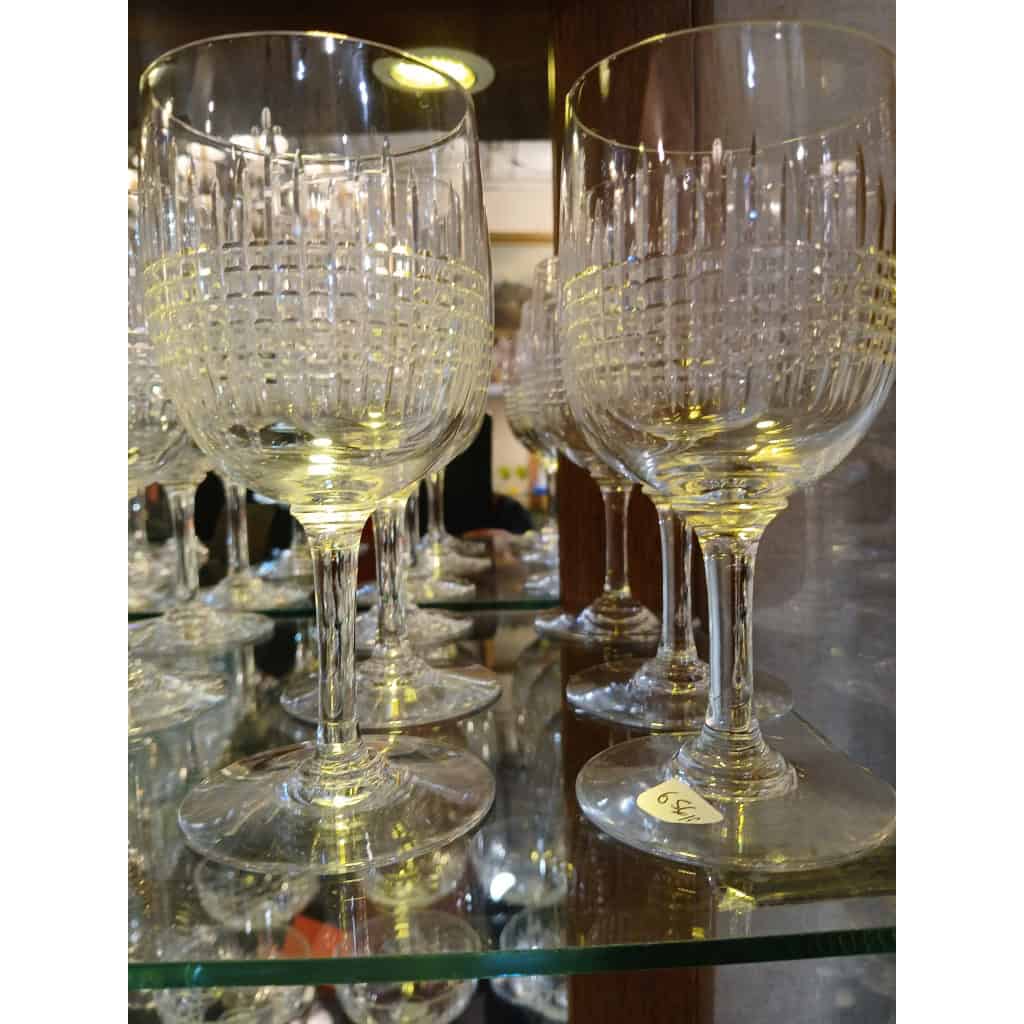 12 verres à eau en cristal de Baccarat Modèle Nancy 4