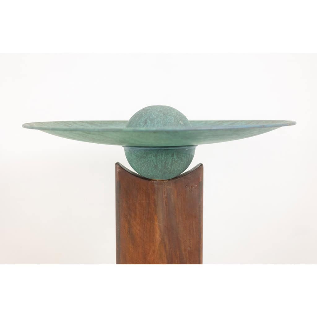 Tom Torrens. Fontaine en corten et cuivre oxydé. Années 1990. 9