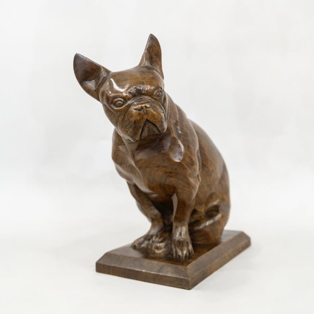 Sculpture – Le Bouledogue , Louis Henri Nicot (1878-1944) – Bois 4