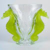 Lalique France – Vase Poséidon Cristal Blanc et Vert Absinthe – NEUF – 92/99 12
