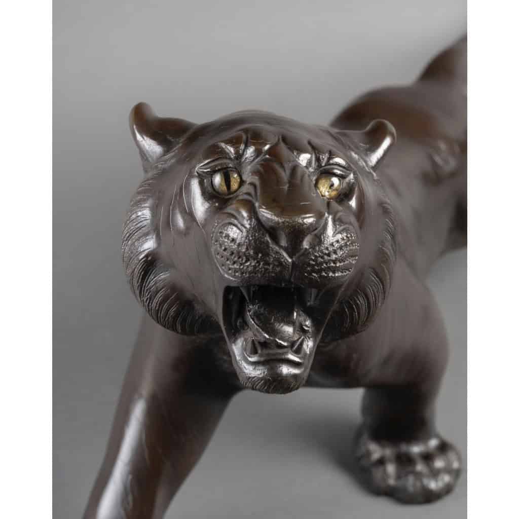 Sculpture – Le Tigre Rugissant , Omori Mitsumoto Dit Kôgen – Bronze 14 Sculpture – Le Tigre Rugissant , Omori Mitsumoto Dit Kôgen – Bronze 14