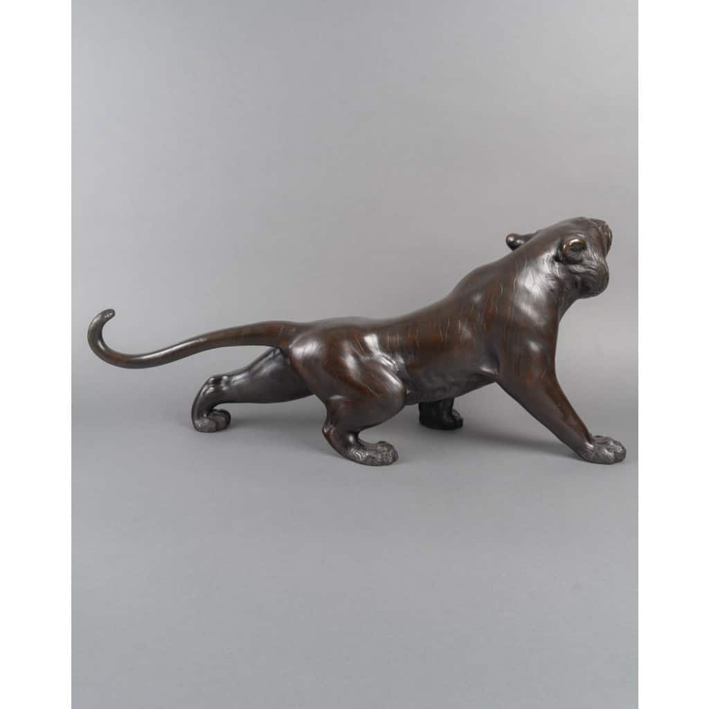 Sculpture – Le Tigre Rugissant , Omori Mitsumoto Dit Kôgen – Bronze 10 Sculpture – Le Tigre Rugissant , Omori Mitsumoto Dit Kôgen – Bronze 10