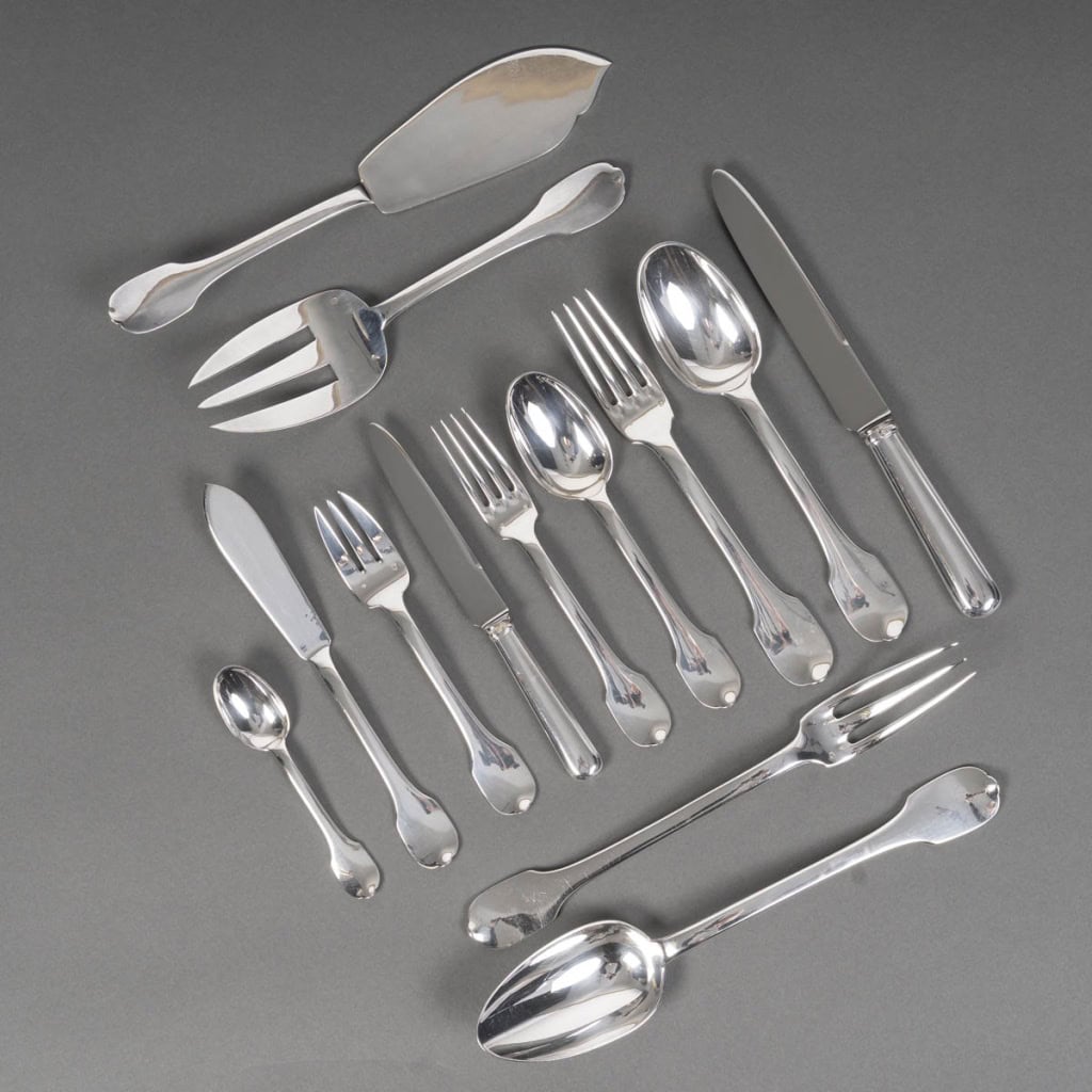 JEAN TETARD MENAGERE EN ARGENT MASSIF 100 PIECES Epoque 1930 4