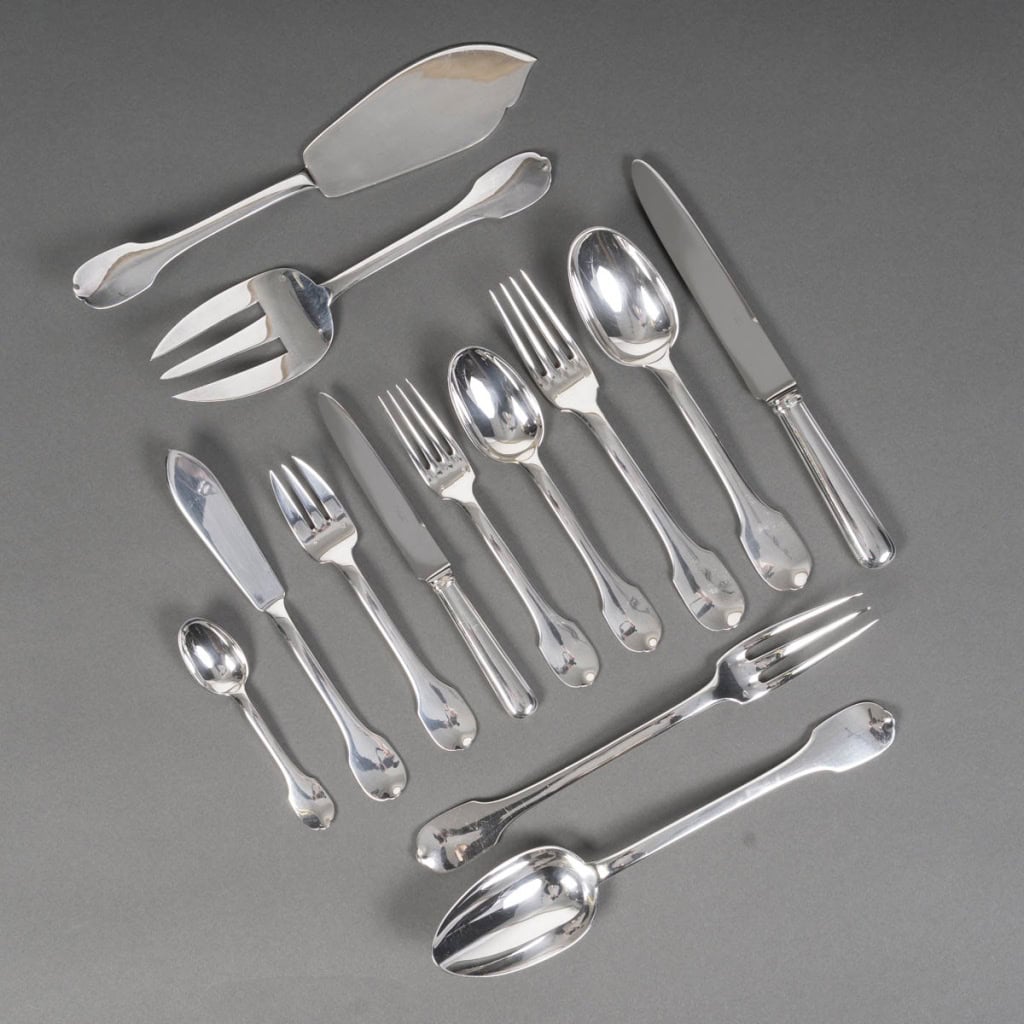 JEAN TETARD MENAGERE EN ARGENT MASSIF 100 PIECES Epoque 1930 6