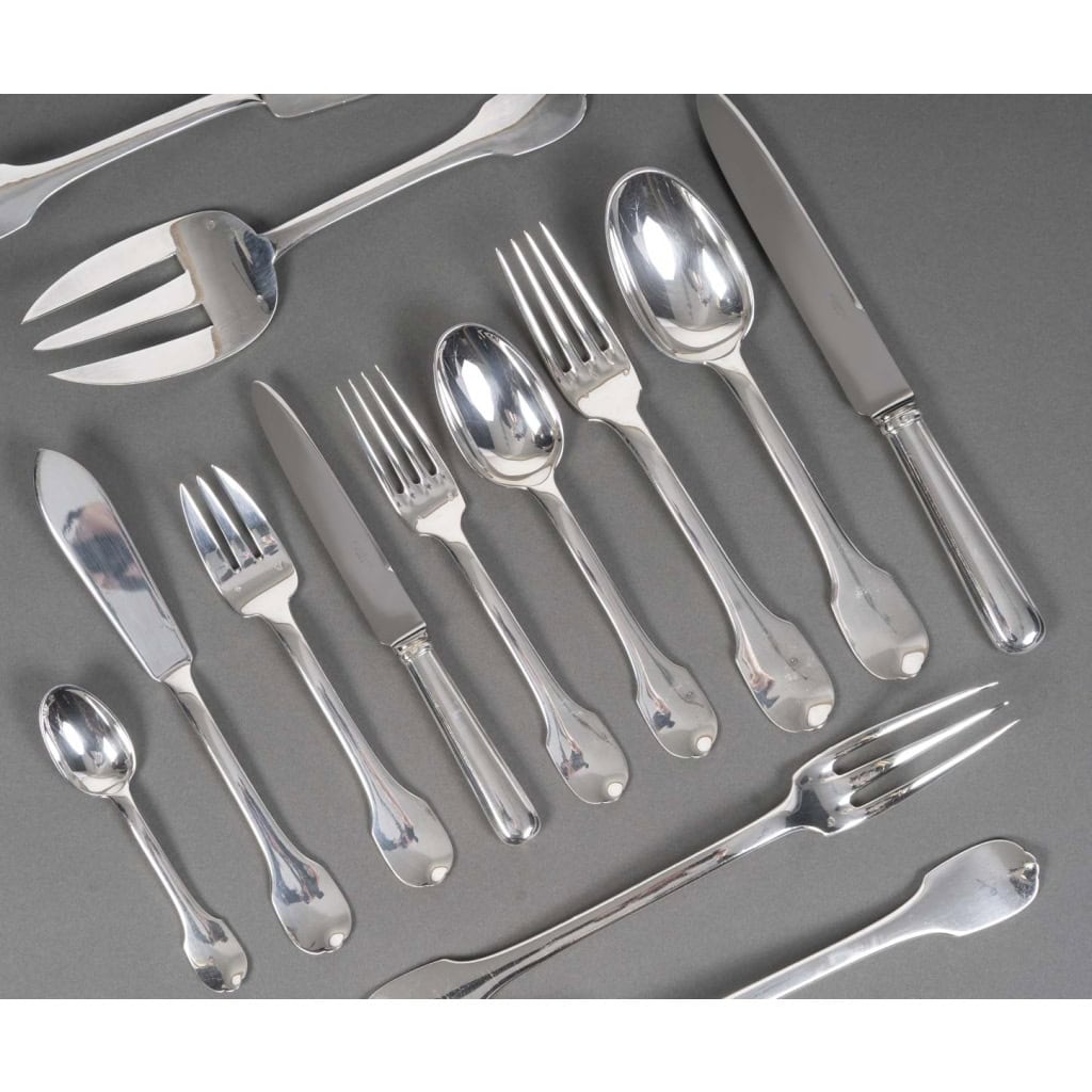 JEAN TETARD MENAGERE EN ARGENT MASSIF 100 PIECES Epoque 1930 7