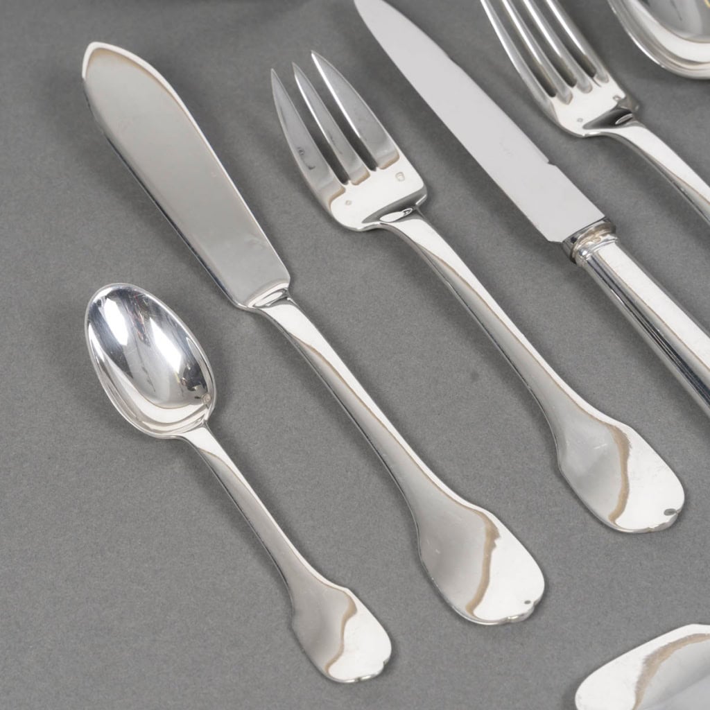 JEAN TETARD MENAGERE EN ARGENT MASSIF 100 PIECES Epoque 1930 10