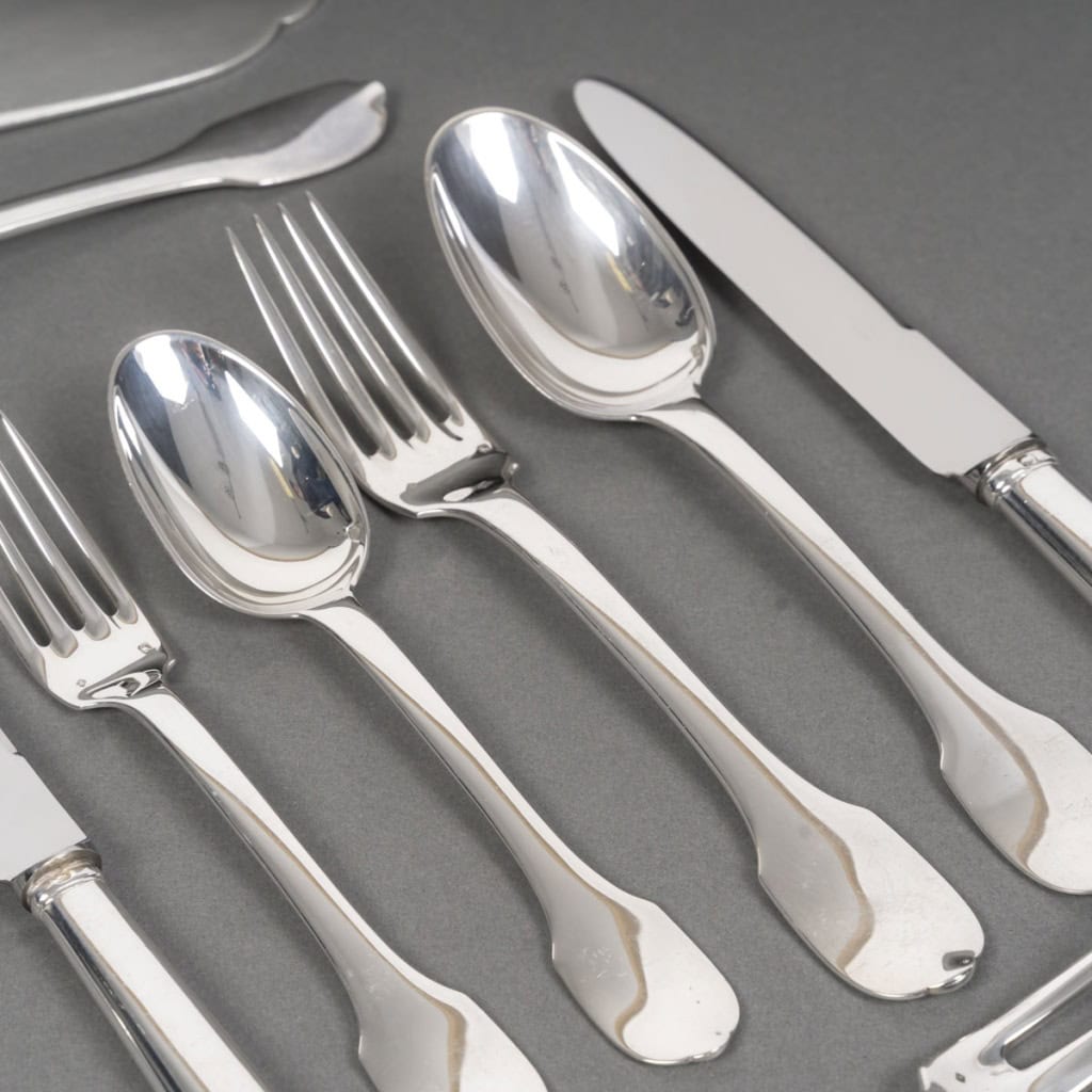 JEAN TETARD MENAGERE EN ARGENT MASSIF 100 PIECES Epoque 1930 12