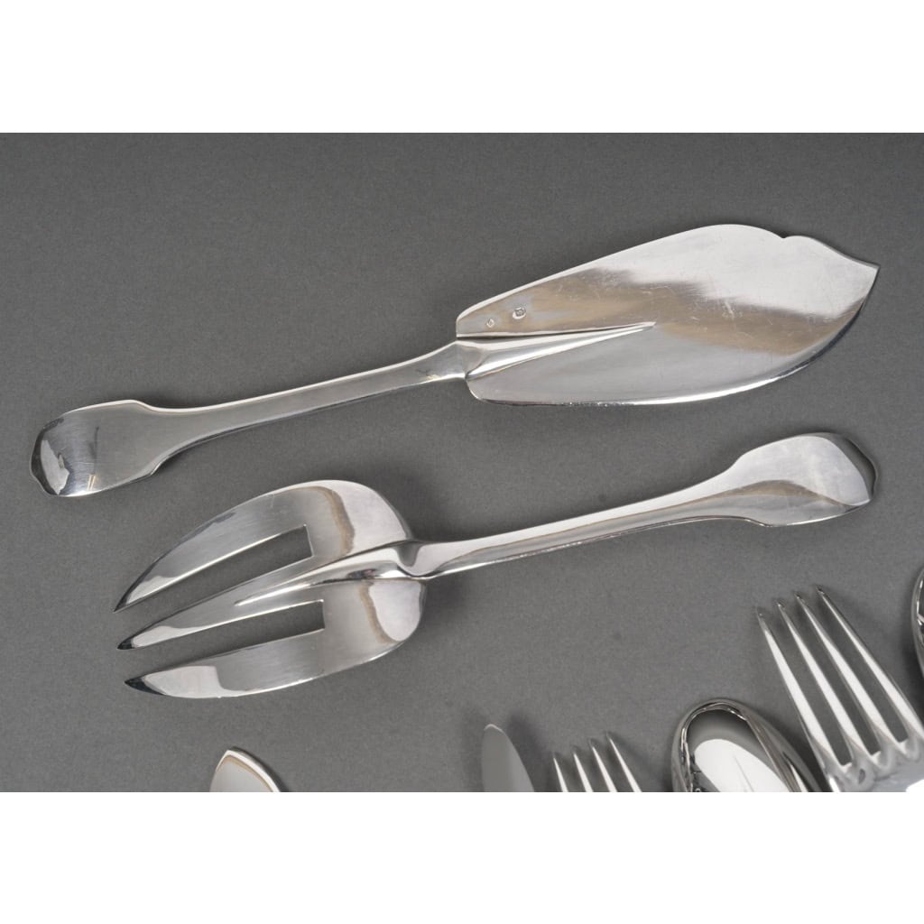 JEAN TETARD MENAGERE EN ARGENT MASSIF 100 PIECES Epoque 1930 18