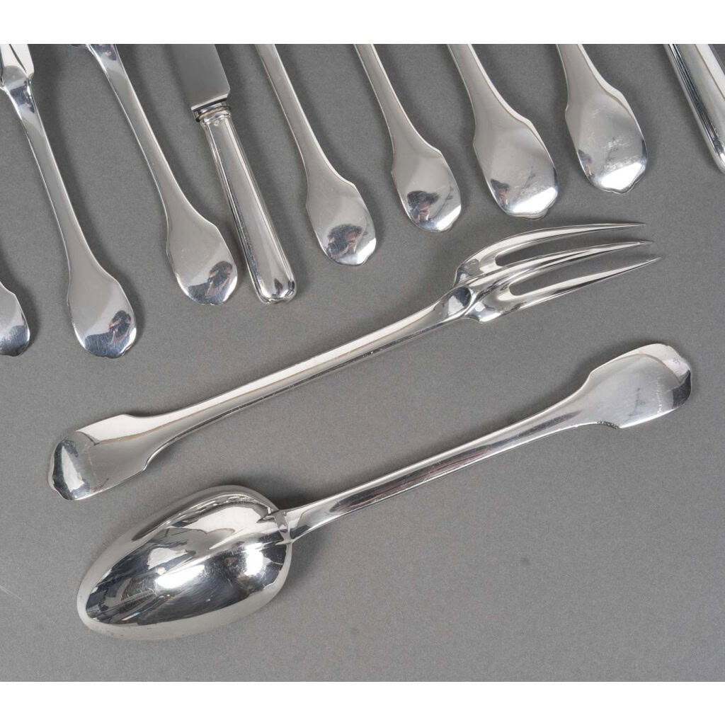 JEAN TETARD MENAGERE EN ARGENT MASSIF 100 PIECES Epoque 1930 19