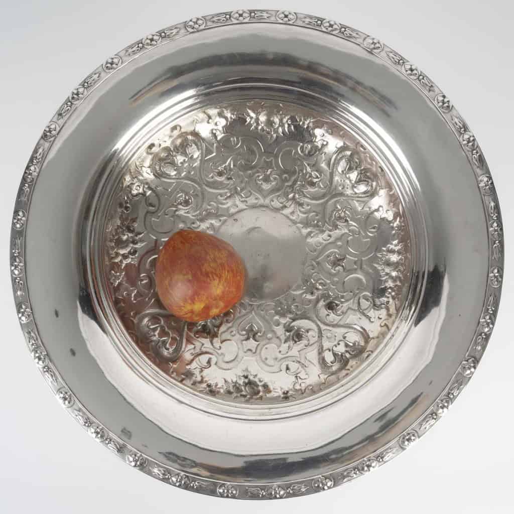 Charles-Nicolas ODIOT Importante coupe néo-Renaissance sur piédouche en argent massif XIXe 18