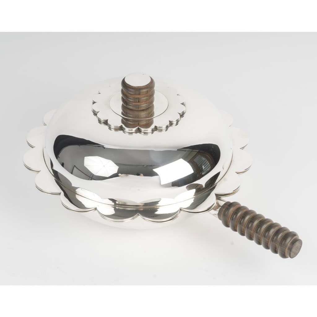 JEAN PUIFORCAT – Légumier couvert, argent massif époque ART DECO 4