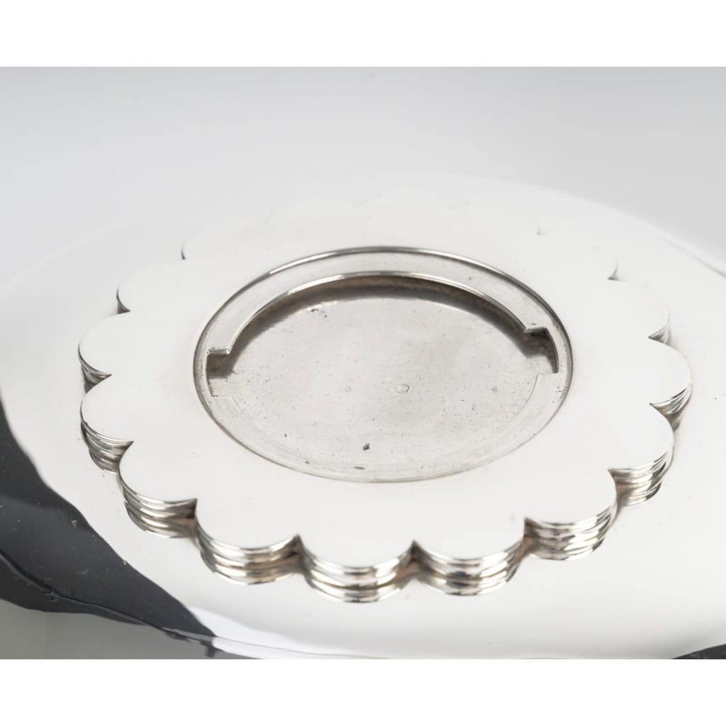 JEAN PUIFORCAT – Légumier couvert, argent massif époque ART DECO 12