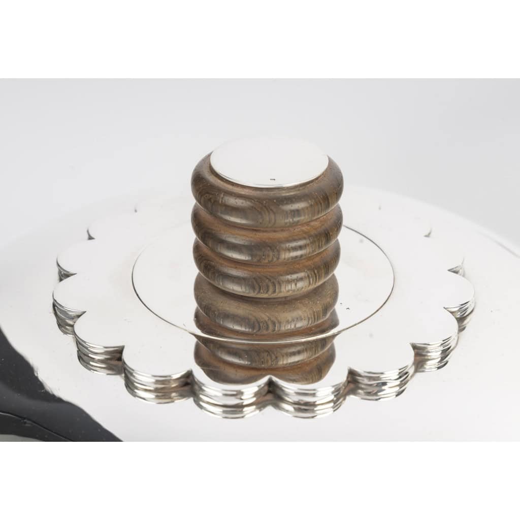 JEAN PUIFORCAT – Légumier couvert, argent massif époque ART DECO 13