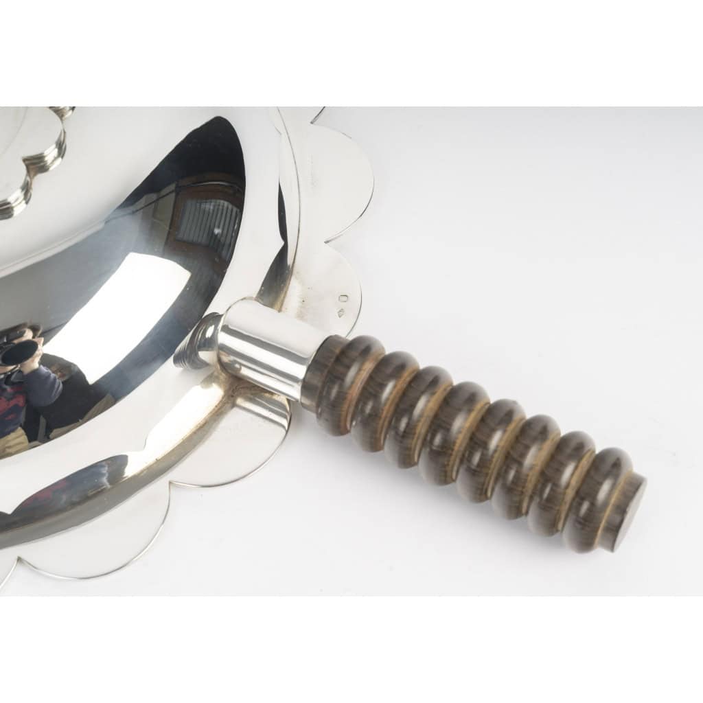 JEAN PUIFORCAT – Légumier couvert, argent massif époque ART DECO 16