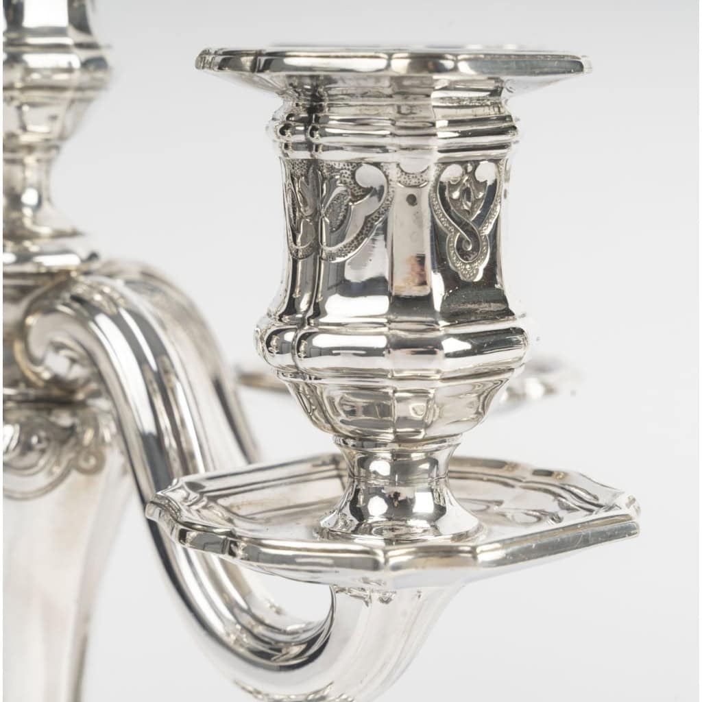 Charles CHRISTOFLE Paire de candélabres dits “bouts de table » Argent massif XIXᵉ siècle 13 Charles CHRISTOFLE Paire de candélabres dits “bouts de table » Argent massif XIXᵉ siècle 13