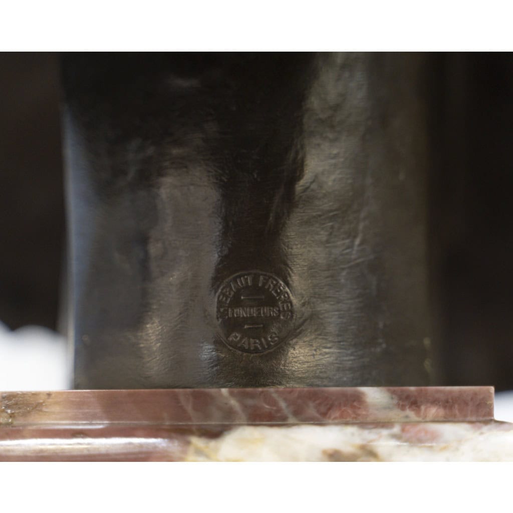 Sculpture – Buste , Diane Chasseresse Par Alexandre Falguière (1831-1900) – Bronze 12