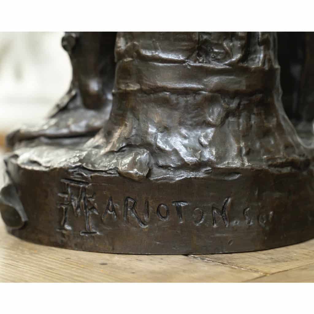 Sculpture – Le Travail , Eugène Marioton (1857-1933) – Bronze 13