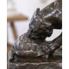 Groupe en bronze , Le Tigre Et La Tortue , Georges Gardet (1863-1939) 16