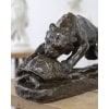 Groupe en bronze , Le Tigre Et La Tortue , Georges Gardet (1863-1939) 17