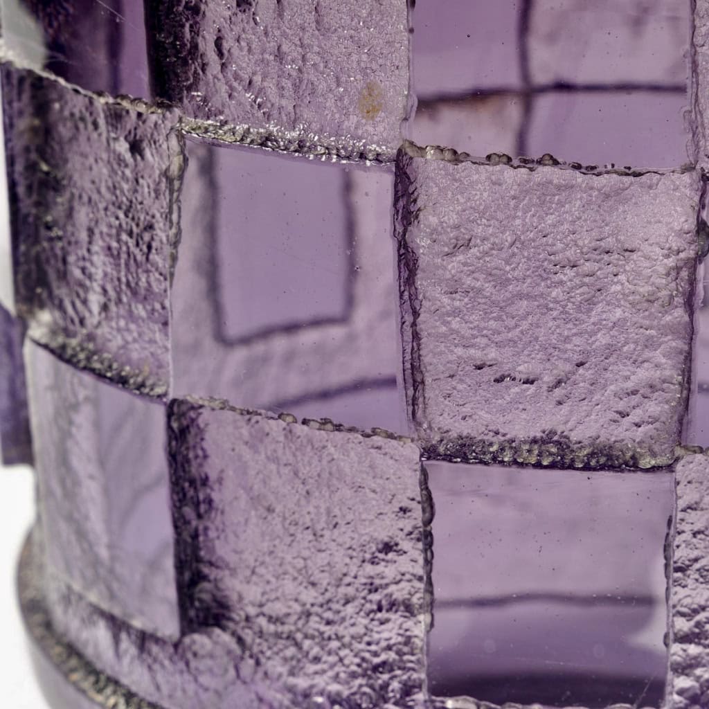 Daum Nancy – Vase Art Déco Géométrique Verre Améthyste Dégagé à l&rsquo;Acide 8