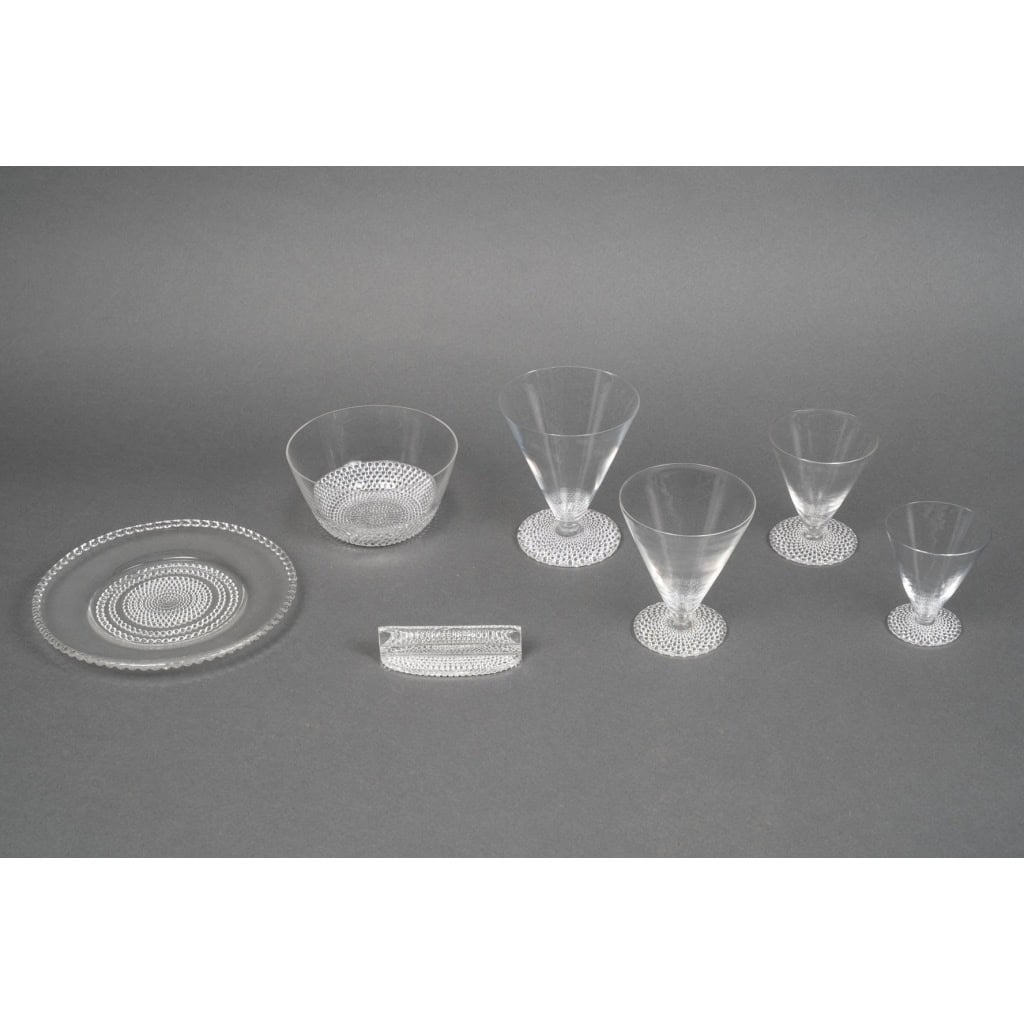 1930 René Lalique – Service Tokyo Verres, Assiettes et Bols – 42 pièces 3