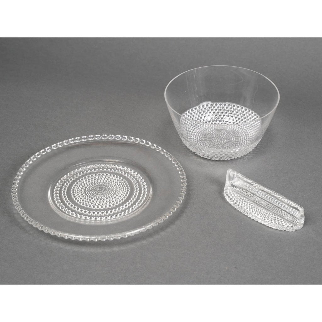 1930 René Lalique – Service Tokyo Verres, Assiettes et Bols – 42 pièces 6