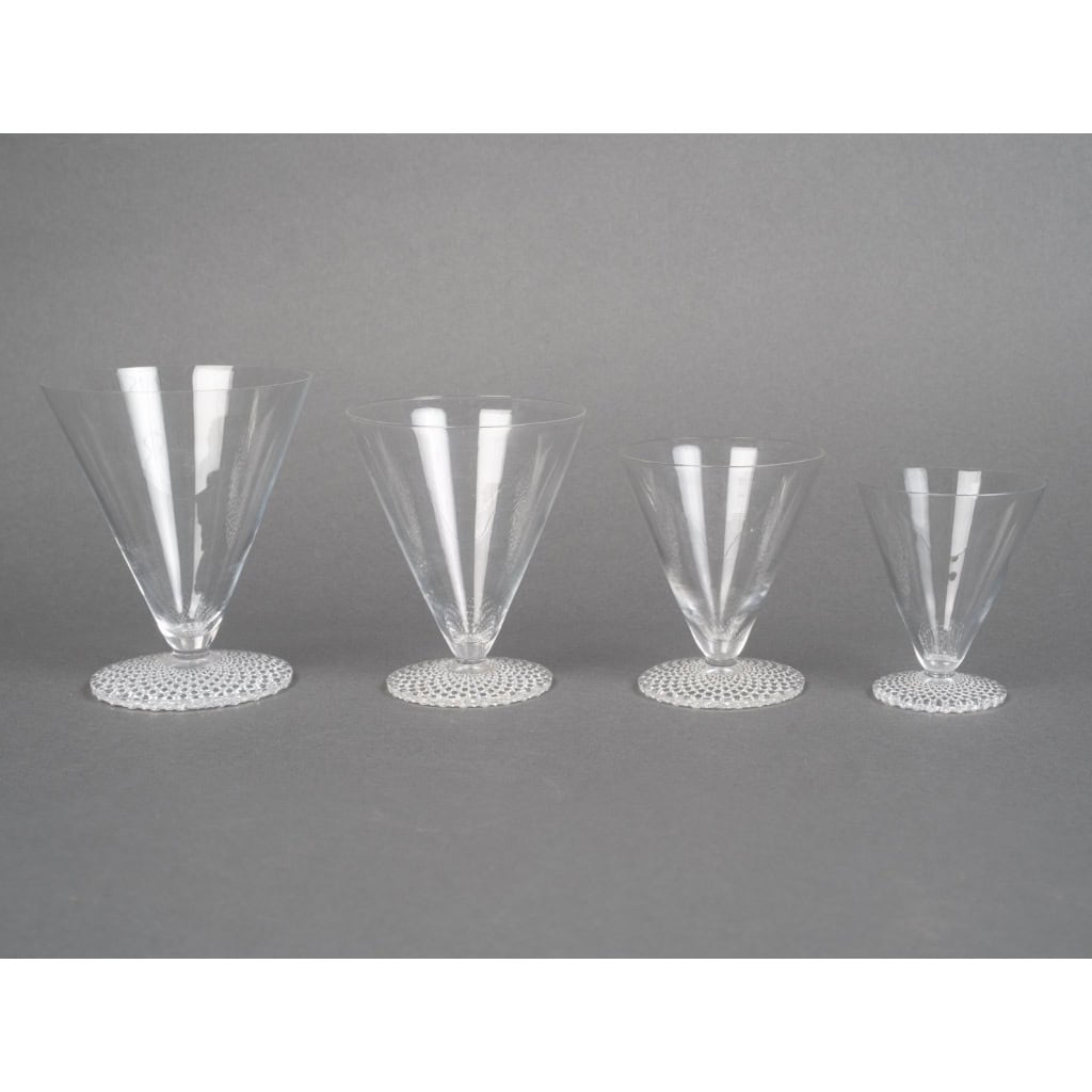 1930 René Lalique – Service Tokyo Verres, Assiettes et Bols – 42 pièces 4