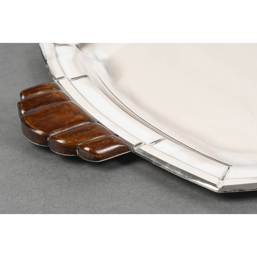 Orfevre CHARLENT Plateau argent massif ART DECO vers 1930 6 Orfevre CHARLENT Plateau argent massif ART DECO vers 1930 6