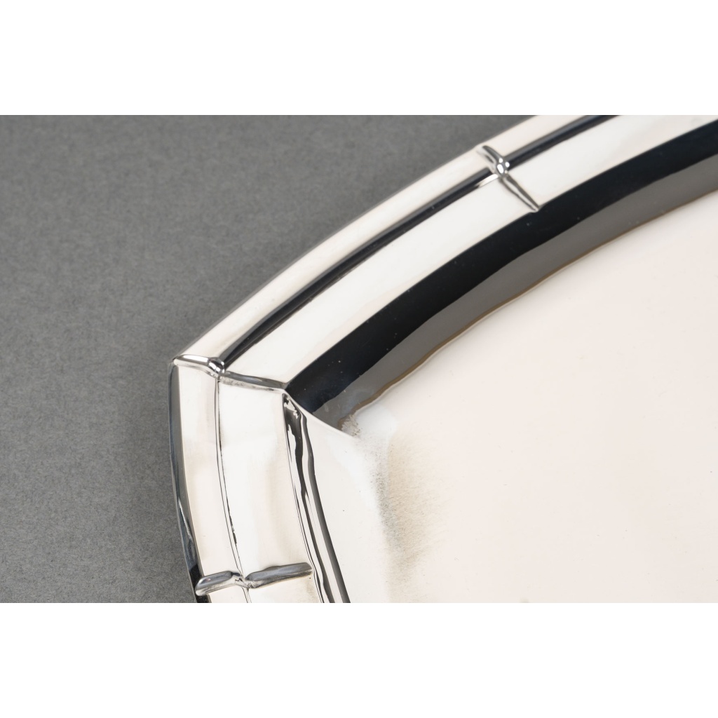 Orfevre CHARLENT Plateau argent massif ART DECO vers 1930 8 Orfevre CHARLENT Plateau argent massif ART DECO vers 1930 8