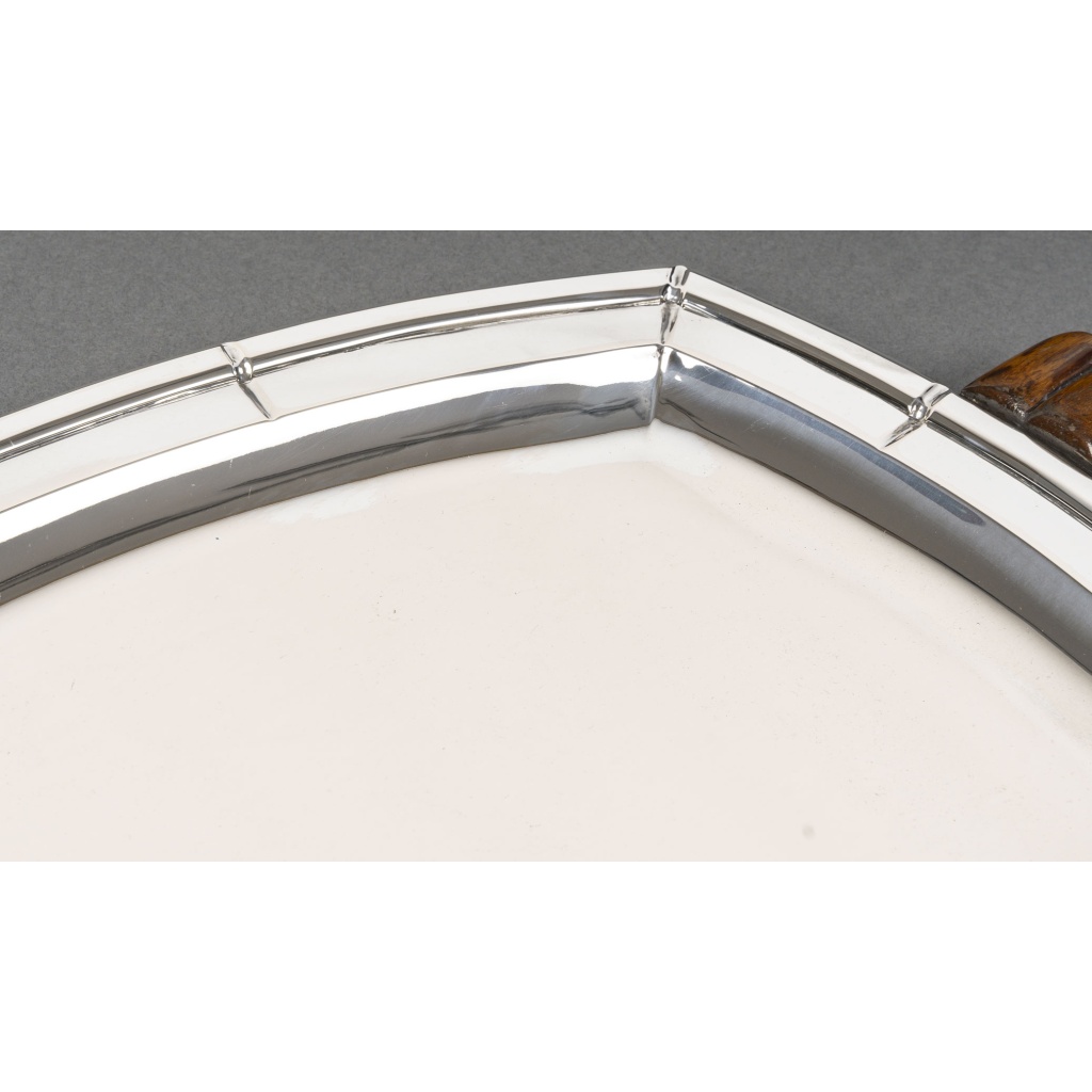 Orfevre CHARLENT Plateau argent massif ART DECO vers 1930 9 Orfevre CHARLENT Plateau argent massif ART DECO vers 1930 9