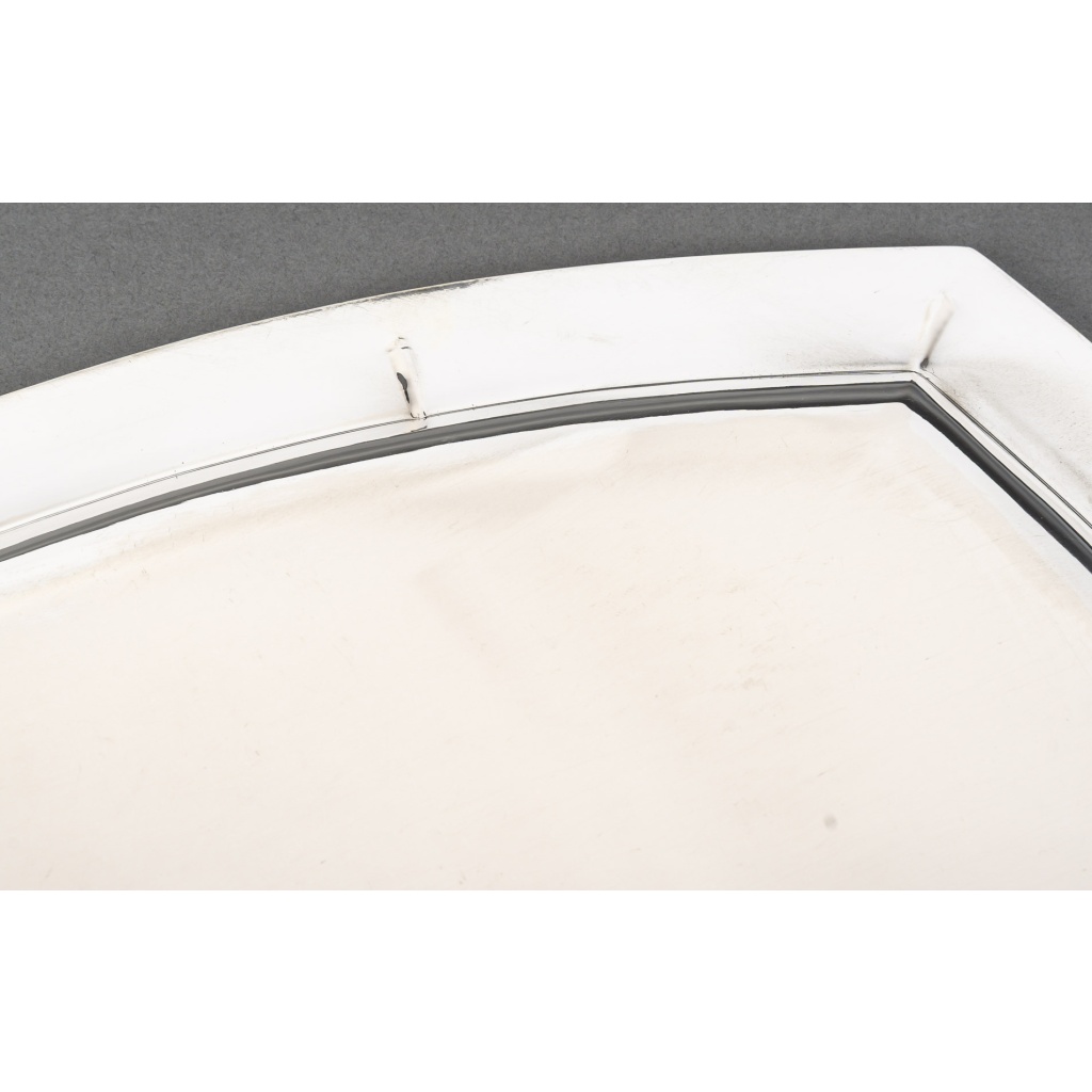 Orfevre CHARLENT Plateau argent massif ART DECO vers 1930 16 Orfevre CHARLENT Plateau argent massif ART DECO vers 1930 16