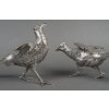 Orfèvre ESCHWEGE – Paire de Faisans en argent massif XXè 38