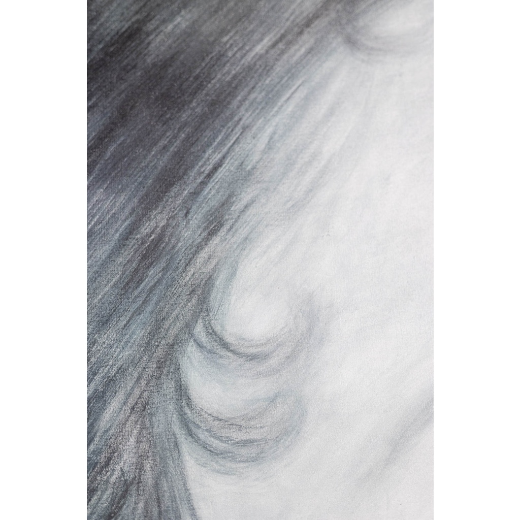 Evelyne Baget Détail peint d’un portrait de jeune femme. Contemporain 9