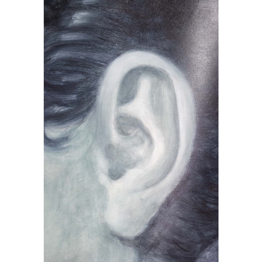 Evelyne Baget Détail peint sur toile d’après Girodet. Contemporain 8