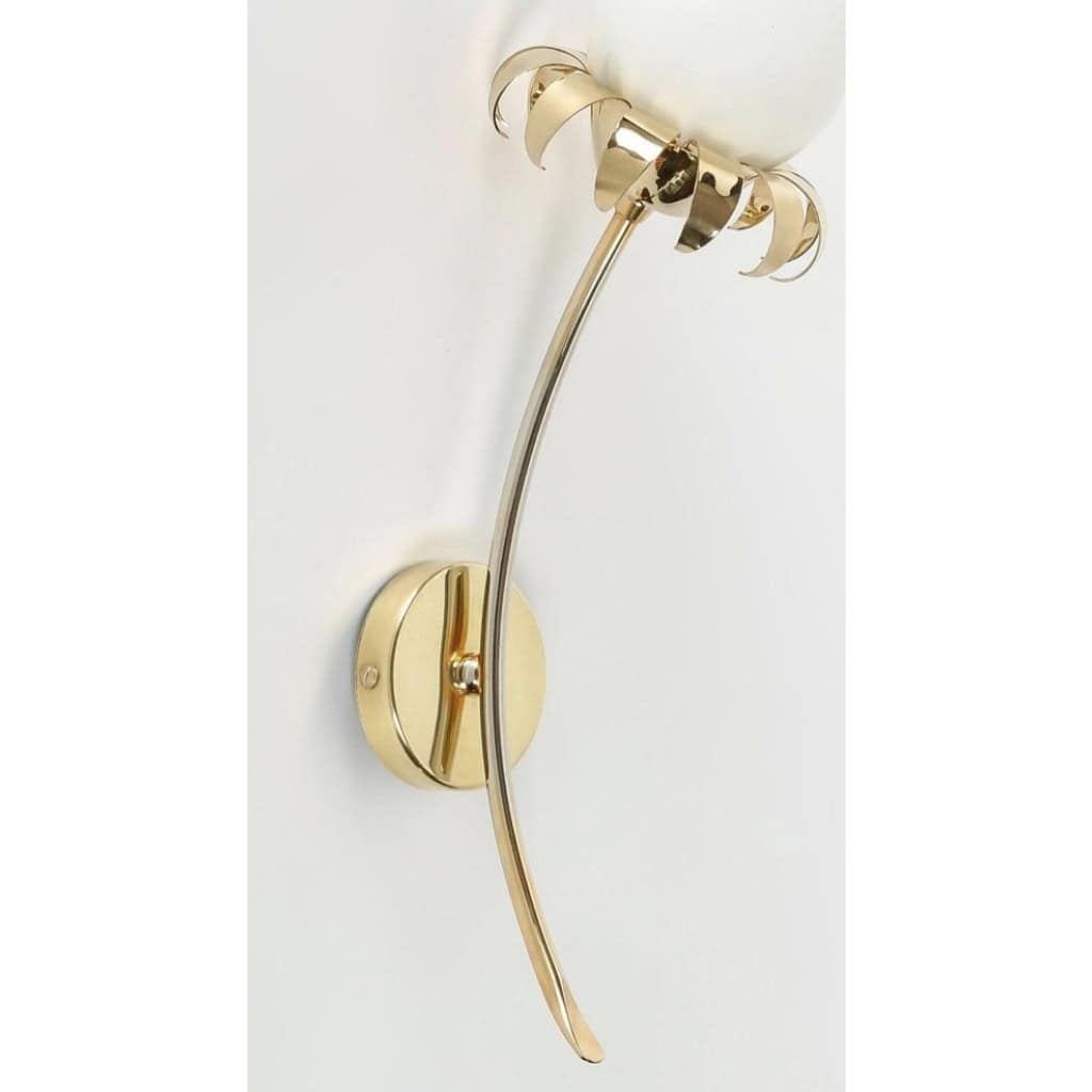 1960 Paire d’appliques murales florales Maison Roche 5 1960 Paire d’appliques murales florales Maison Roche 5