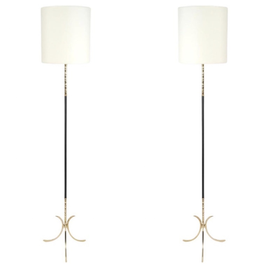 1960 Paire de lampadaires par Maison Arlus 3