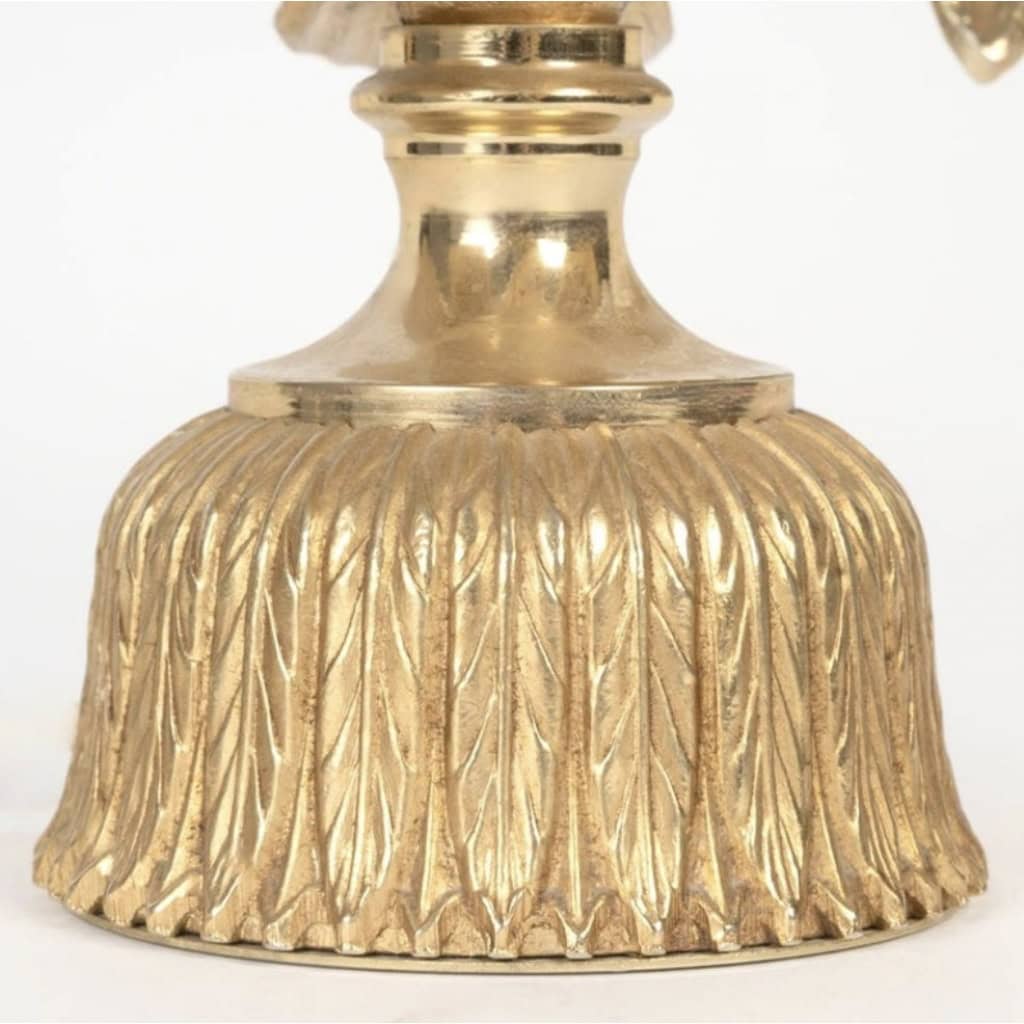 1970 Paire de lampes « Orchidées » en bronze par Maison Jansen 8