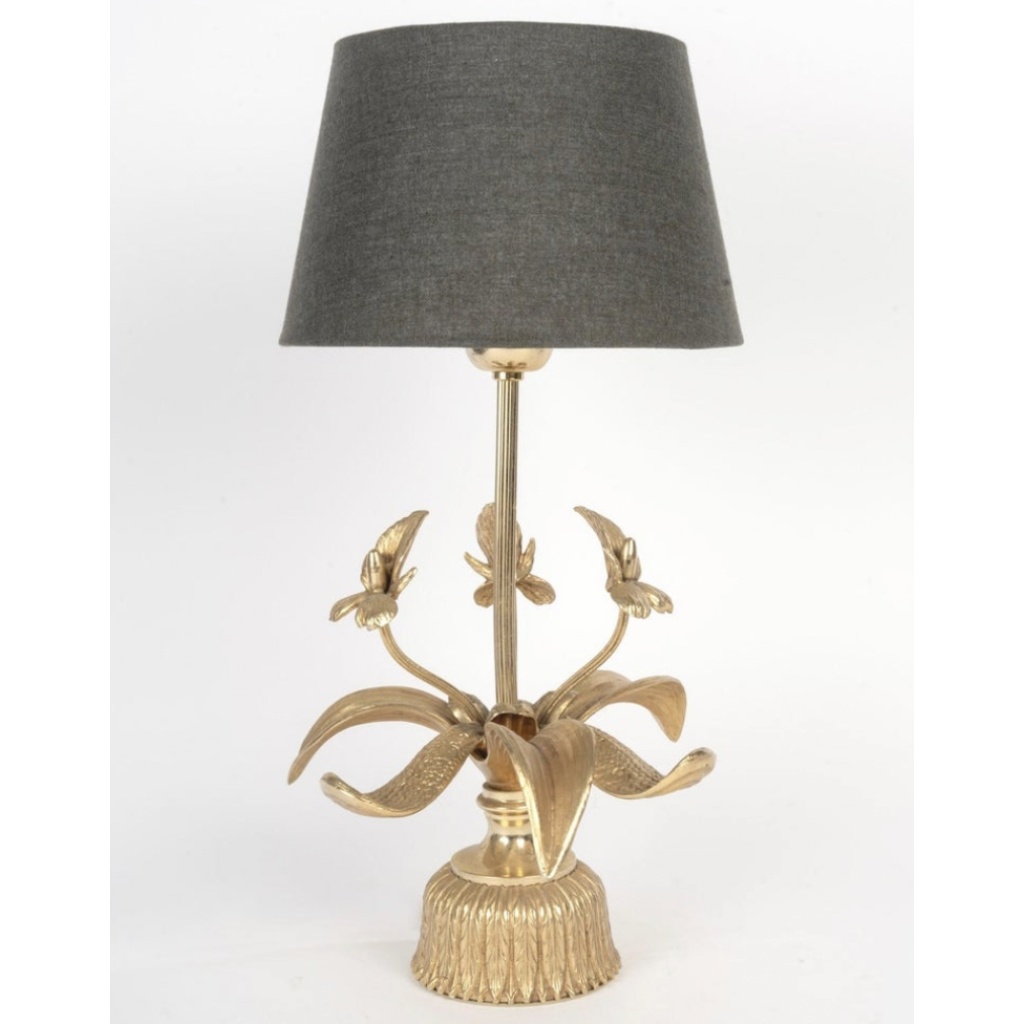 1970 Paire de lampes « Orchidées » en bronze par Maison Jansen 7