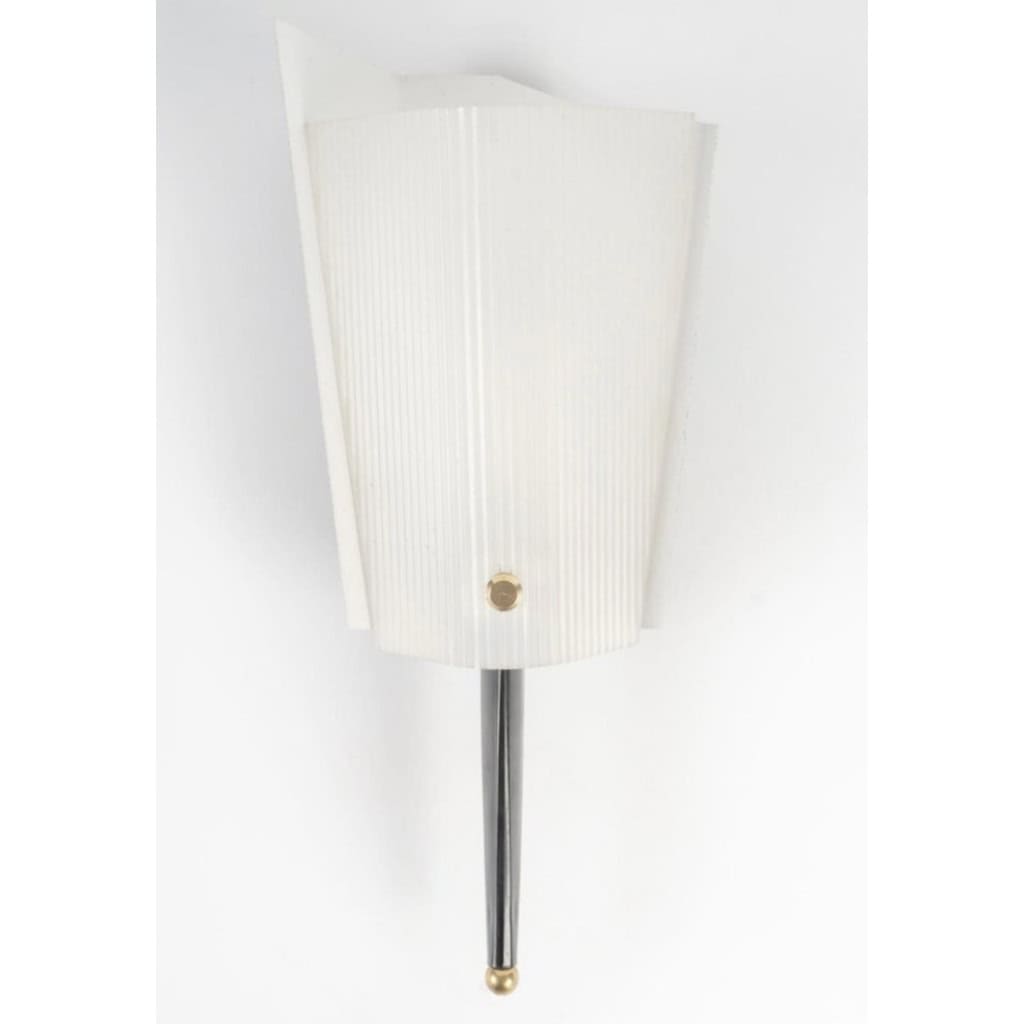 1960 Paire d&rsquo;appliques murales Jacques Biny Edition Luminalite 8