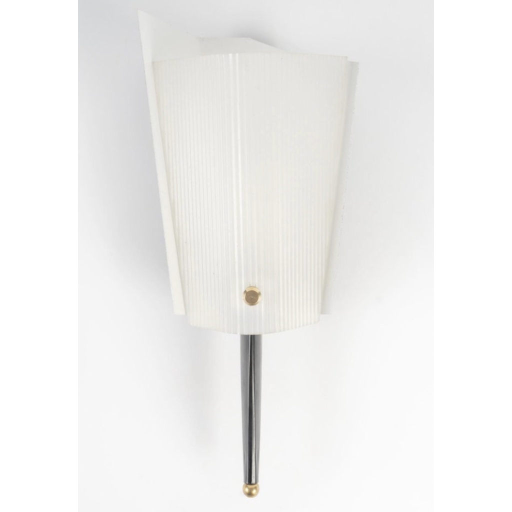 1960 Paire d&rsquo;appliques murales Jacques Biny Edition Luminalite 8