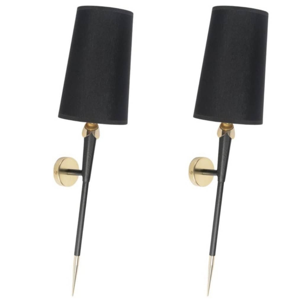 1950 Grande paire d&rsquo;appliques Torchère, Maison Arlus 3