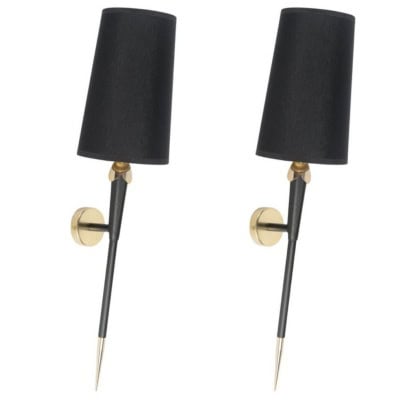 1950 Grande paire d&rsquo;appliques Torchère, Maison Arlus